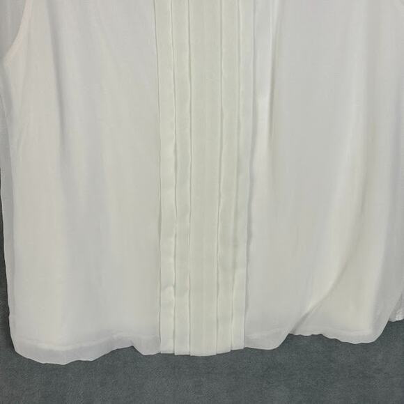 Boden Top Womens 16 Cream Short Sleeve Preppy Career Minimalist Blouse Neutral - Picture 3 of 11